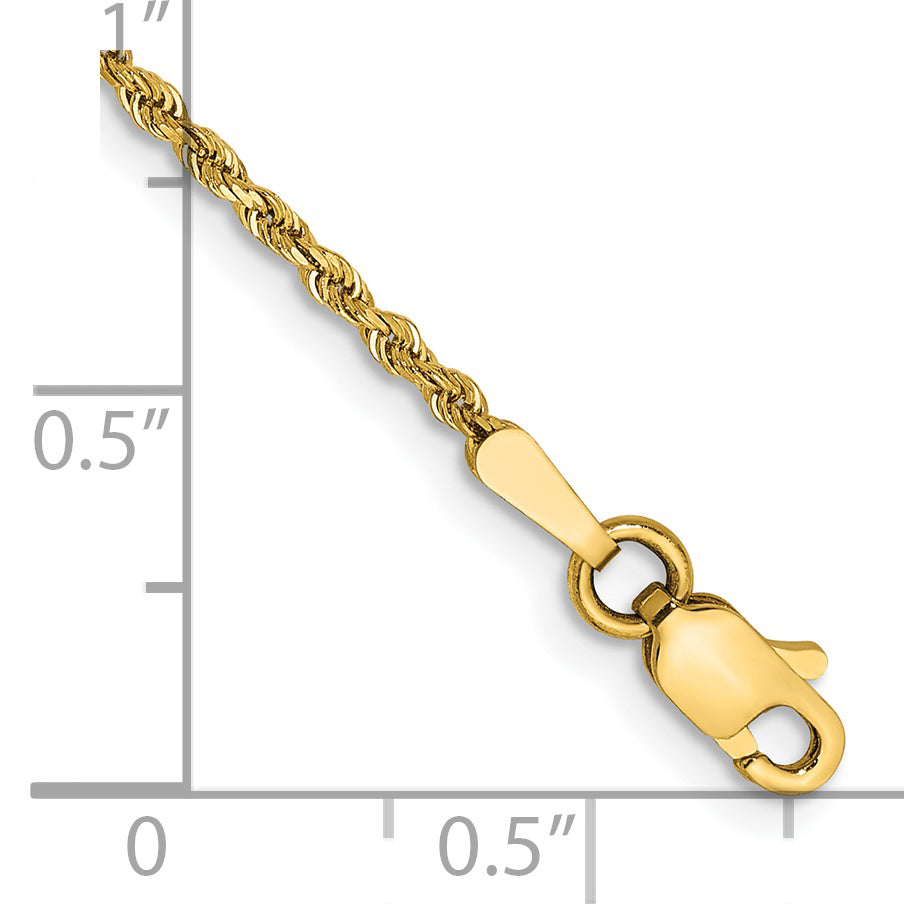 Cuerda D/C de 14k y 1,50 mm con cadena con cierre de langosta