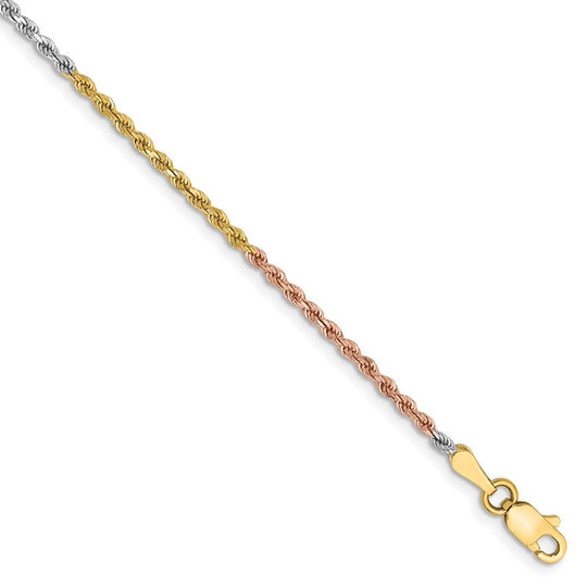 Tobillera en Oro Tricolor de 14k