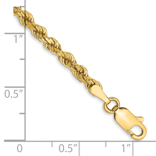 Cuerda D/C de 14 k y 3 mm con cadena con cierre de langosta