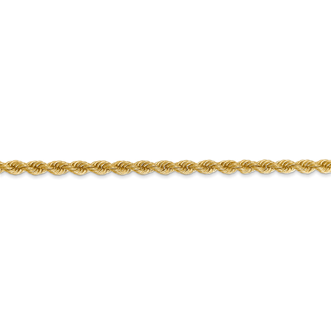 Cadena de cuerda regular de 14k y 3 mm