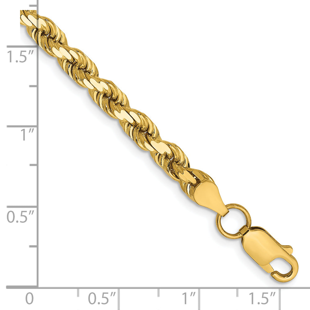 Cuerda D/C de 14k y 4,5 mm con cadena con cierre de langosta