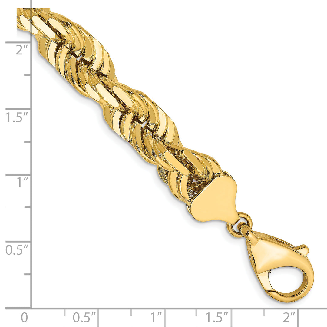 Cuerda D/C de 14 quilates y 10 mm con elegante cadena con cierre de langosta