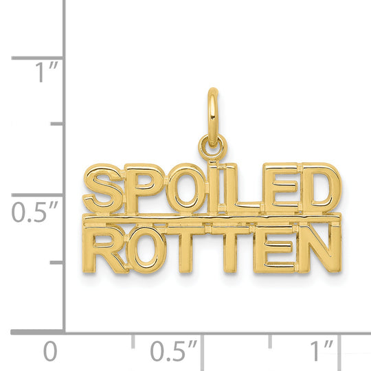 Dije "Spoiled and Rotten" en oro de 10k