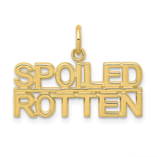 Dije "Spoiled and Rotten" en oro de 10k