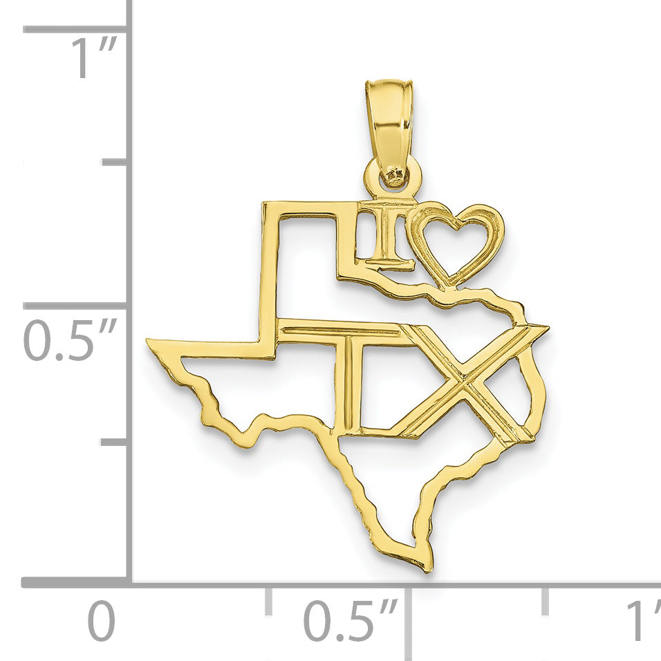 Colgante Sólido del Estado de Texas 10K