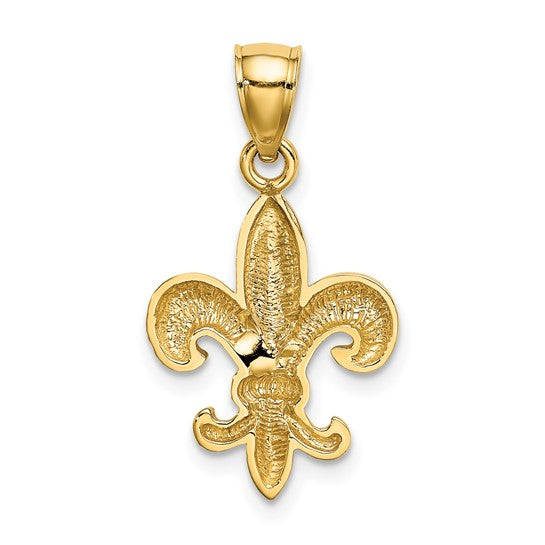 Colgante Fleur de Lis en Oro Amarillo de 10k Pulido