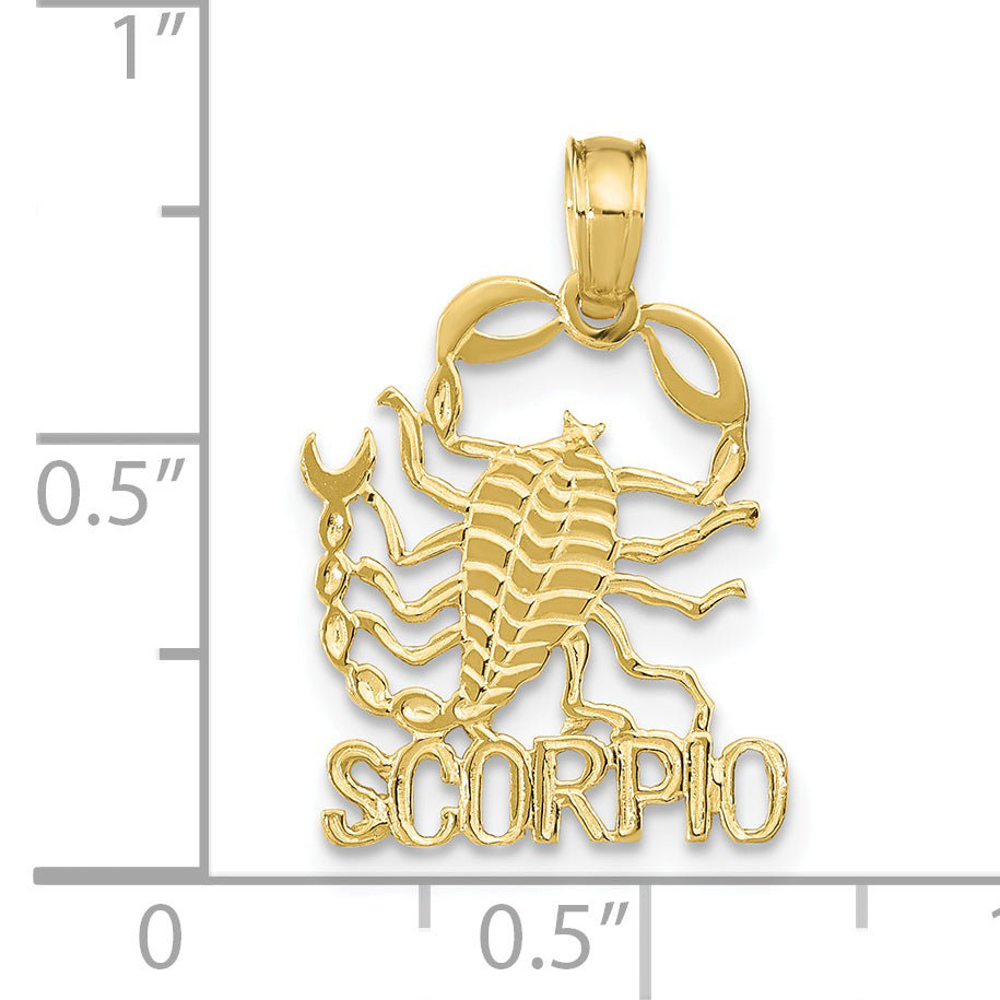 Dije del zodíaco ESCORPIO de 10 quilates