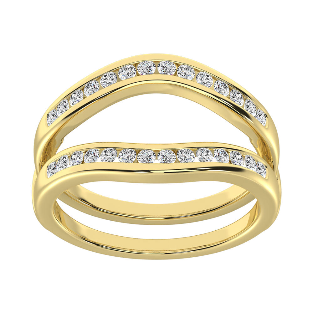 Diamante 1/3 Ct.Tw. Anillo protector en oro amarillo de 10 quilates