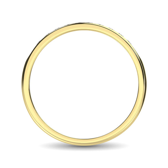 Diamante de oro amarillo de 14 quilates de 1/4 qt. total Banda de máquina para hombres