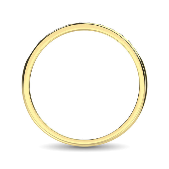 Diamante de 1 qt.Tw. Banda a m√°quina para hombre en oro amarillo de 10 quilates