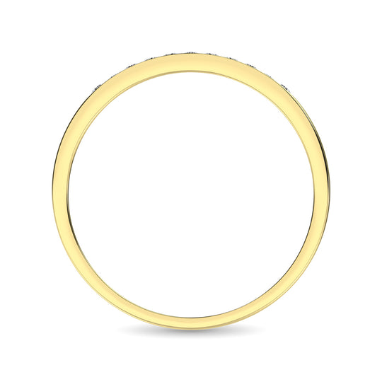 Oro amarillo de 14 quilates de 1/3 quilates total. Banda de m√°quina de diamantes para mujer