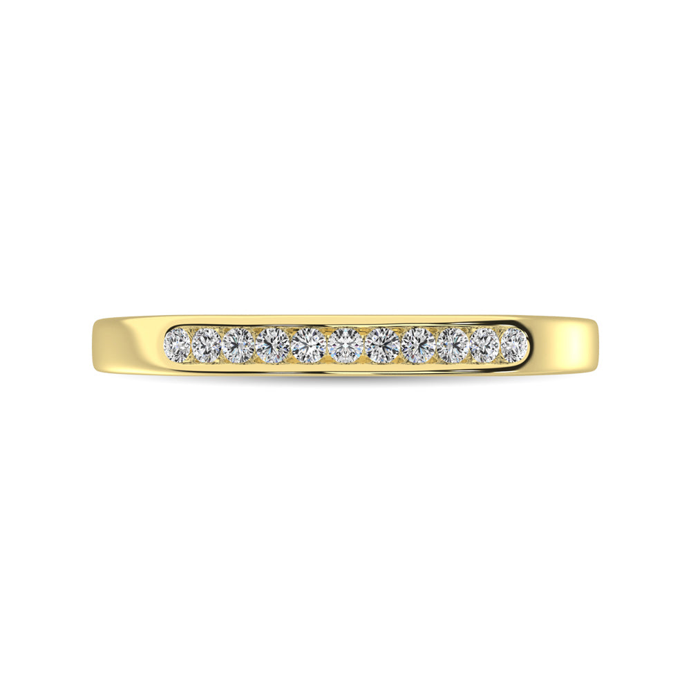 Oro amarillo de 14 quilates de 1 qt.Tw. Banda de m√°quina de diamantes para mujer