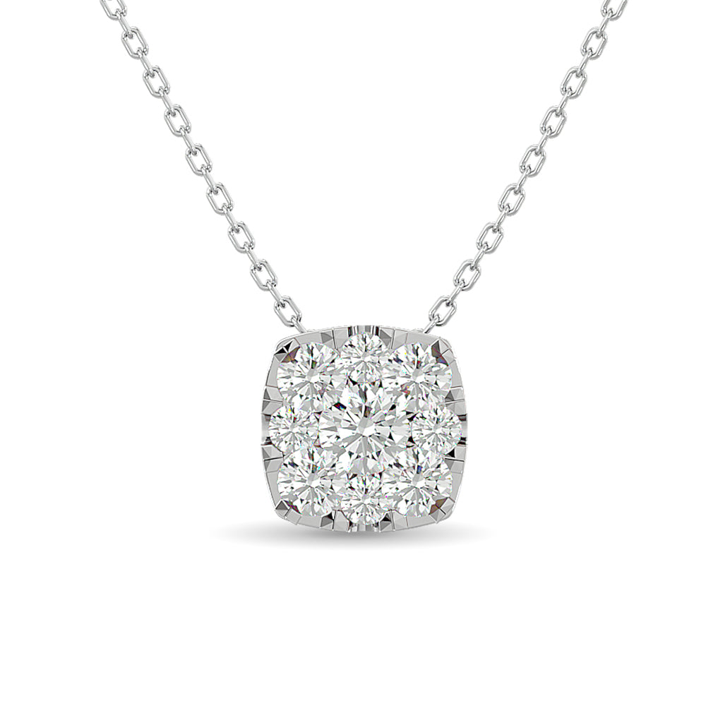 Diamante 1/4 Ct.Tw. Colgante de moda en oro blanco de 14 quilates