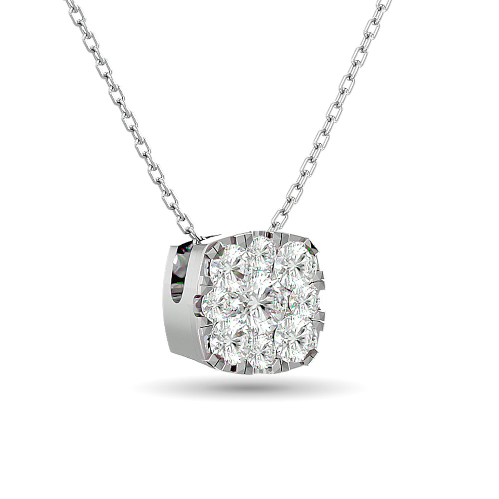 Diamante 1/4 Ct.Tw. Colgante de moda en oro blanco de 14 quilates