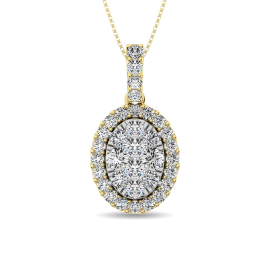 Diamante 5/8 Ct.Tw. Colgante de moda en oro amarillo de 14 quilates