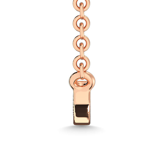 Diamante 1/10 Ct.Tw. Collar de moda en oro rosa de 10 quilates