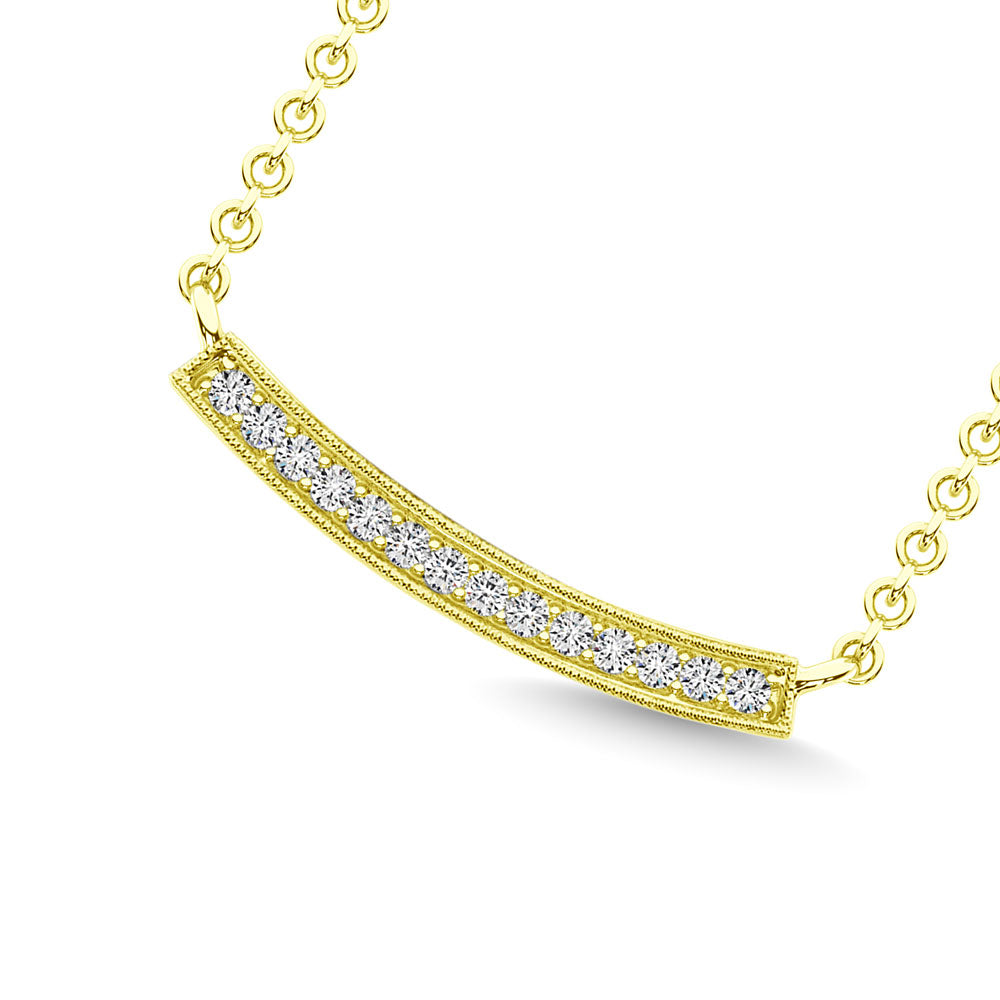 Diamante 1/10 Ct.Tw. Collar de moda en oro amarillo de 10 quilates