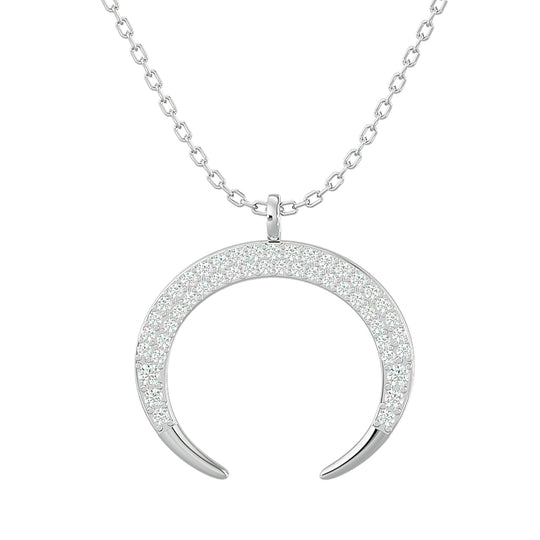 COLGANTE DE ORO BLANCO DE 10 KT CON DIAMANTE TW DE 1/4 QUILATES