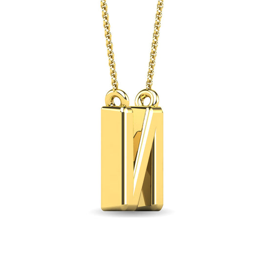 Diamante 1/20 Ct.Tw. Colgante con letra N en oro amarillo de 10 quilates