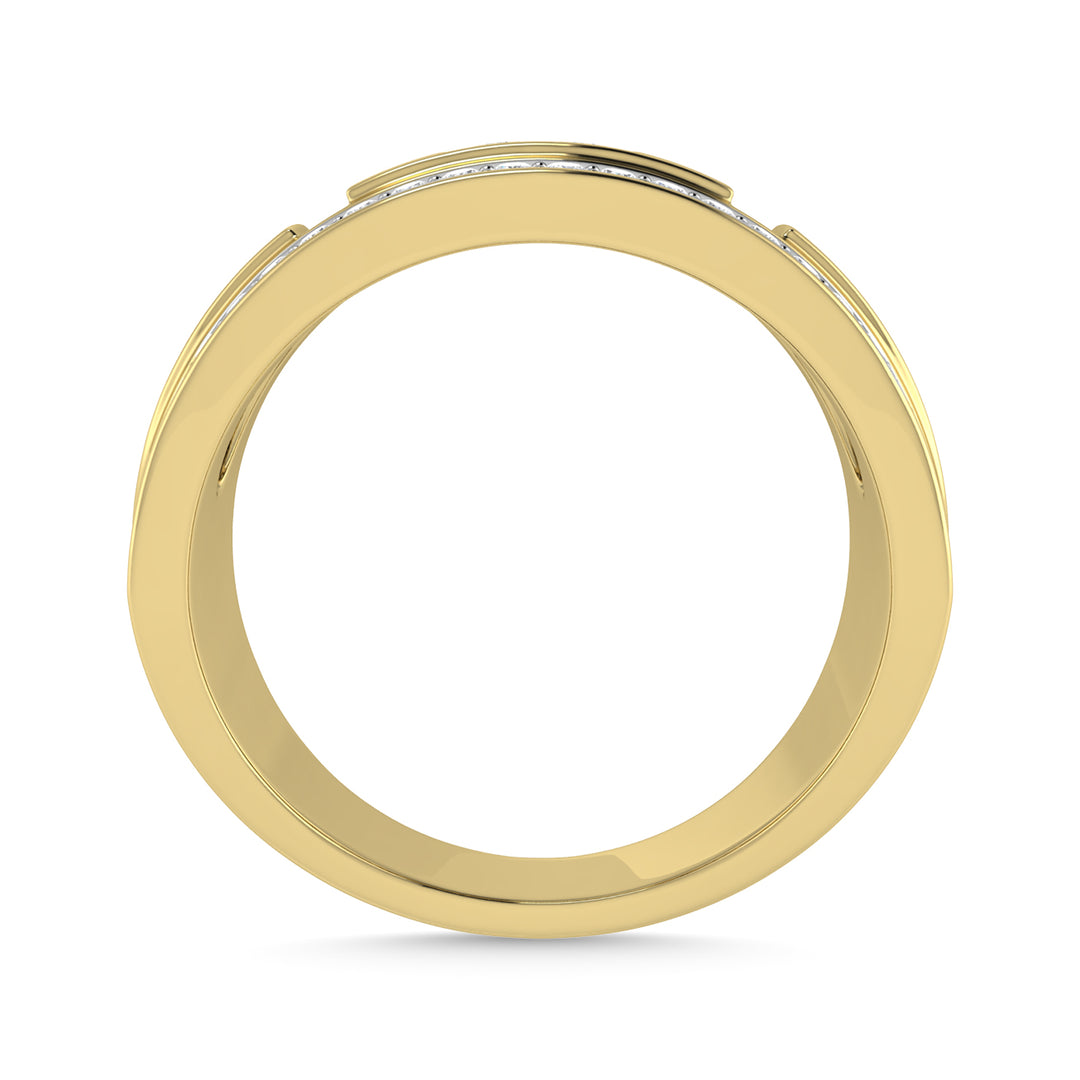 Diamante 3/4 Ct.Tw. Alianza de boda para hombre en oro amarillo de 14 quilates