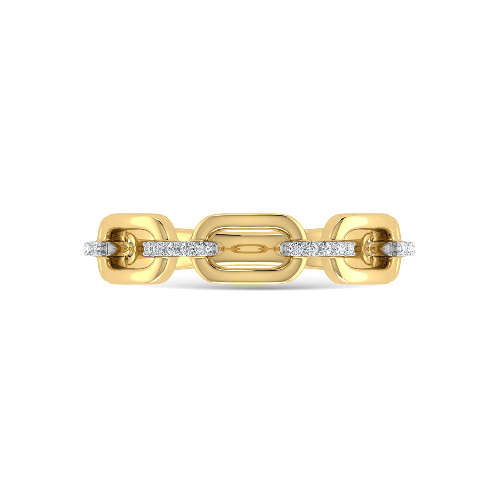 Diamante 1/20 Ct.Tw. Anillo de moda en oro amarillo de 10 quilates