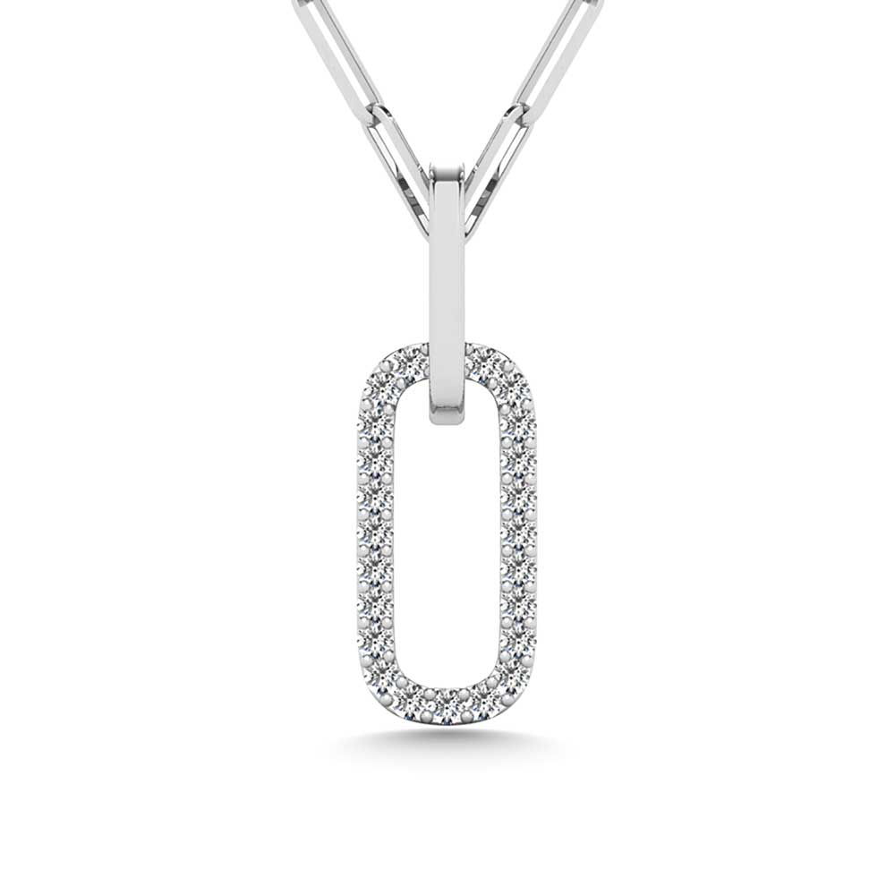 Diamante 1/10 Ct.Tw. Colgante de moda en plata de ley