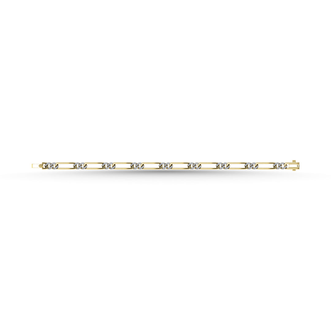 Diamante 5/8 Ct.Tw. Pulsera de moda en oro amarillo de 10 quilates