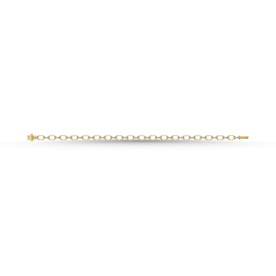 Diamante 1/4 Ct.Tw. Pulsera de moda en dos tonos de 10 quilates