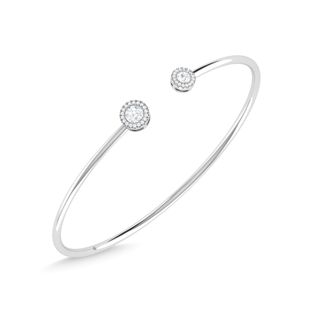 Brazalete de Moda con Diamante de 1/2 qt. total en Oro Blanco