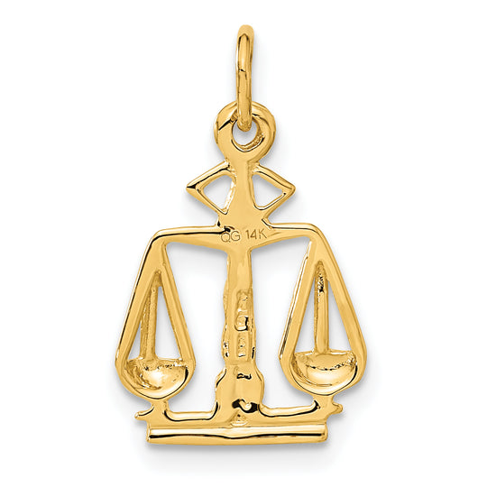 Dije de balanza de justicia de 14k