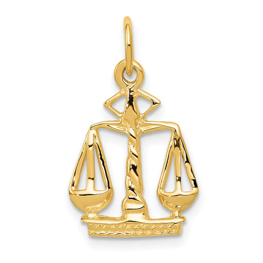 Dije de balanza de justicia de 14k