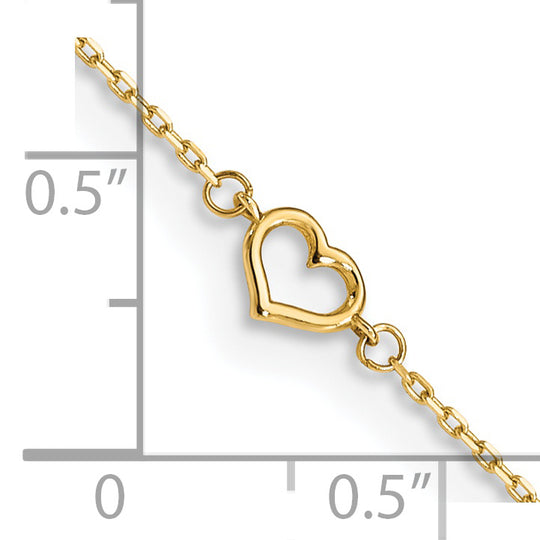 Tobillera con cierre de langosta, cable de corte diamante de 1,45 mm y 10 pulgadas de oro blanco de 14 quilates