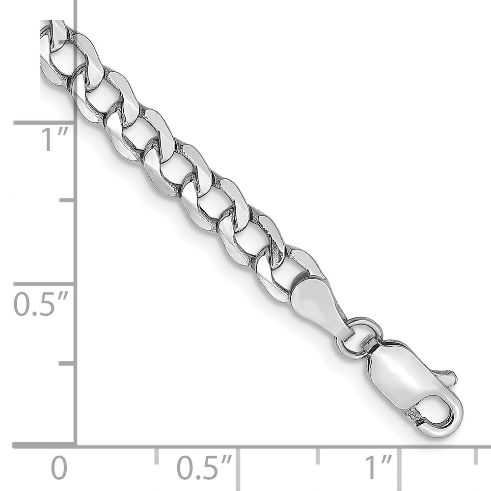 Cadena de eslabones semisólida de 14 k WG de 4,3 mm