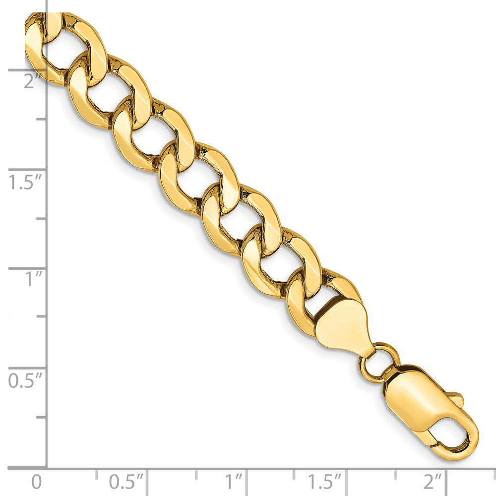 Cadena de eslabones semisólida de 14k y 9 mm