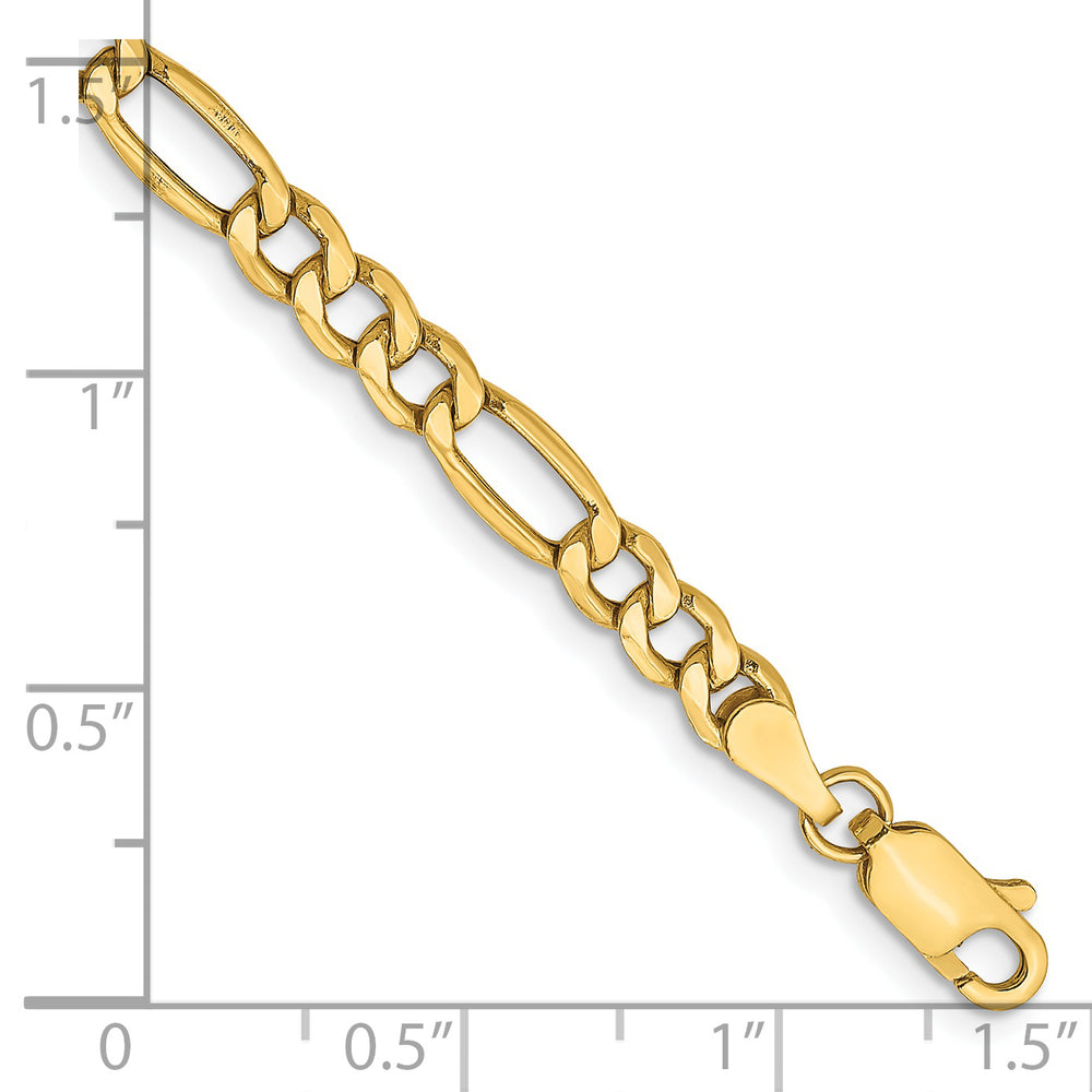 Cadena Figaro semisólida de 14k y 4,2 mm