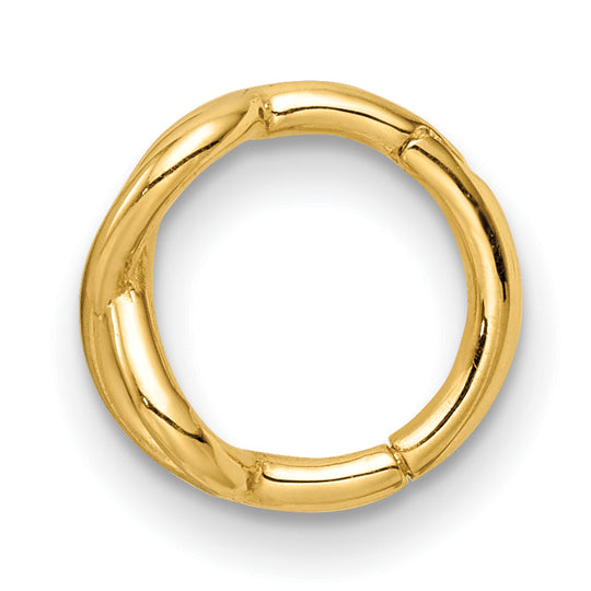 Anillo de Cartílago con Símbolo de Infinito en Oro Amarillo de 14k (16 Gauge)