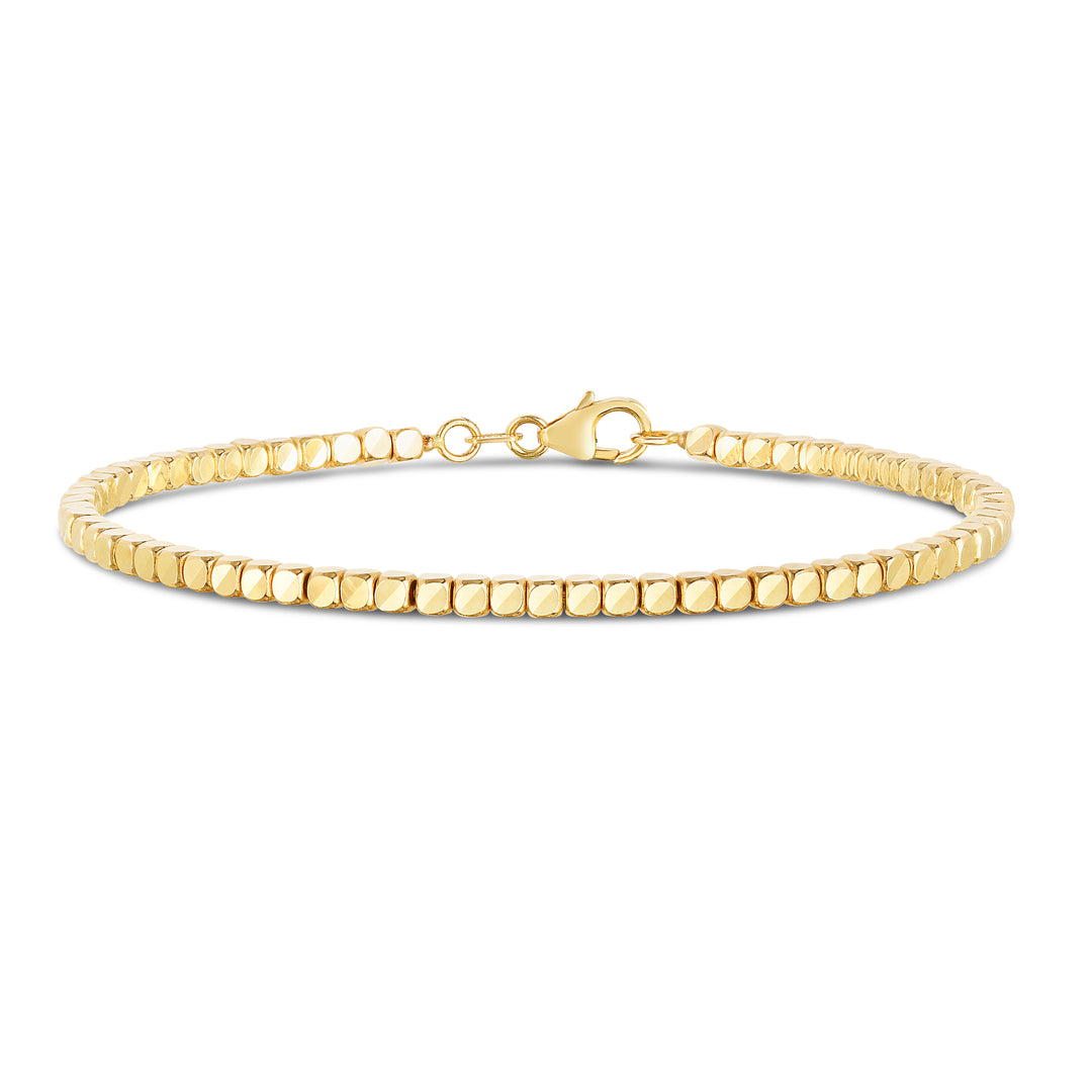 Brazalete de cubo de oro de 14 quilates