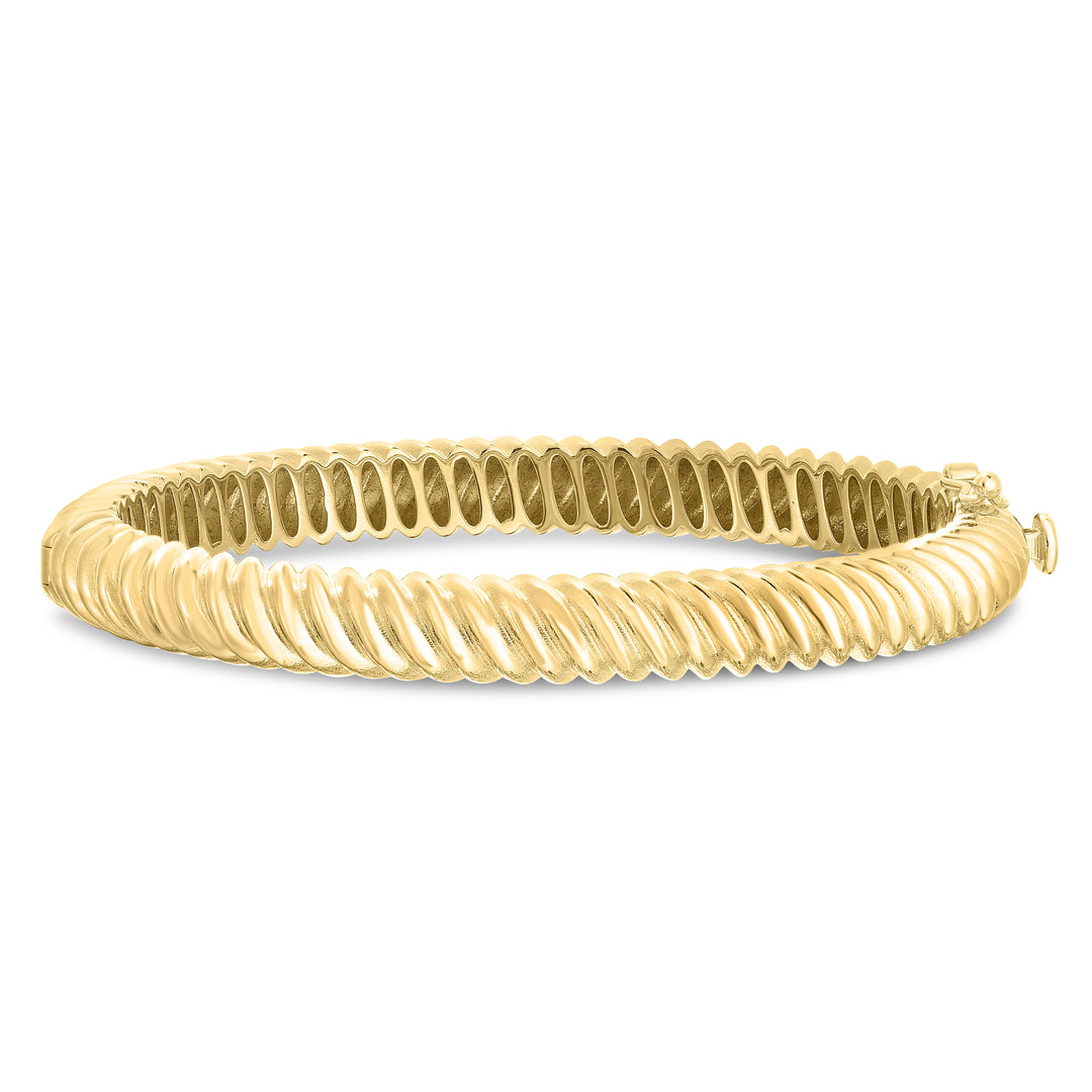 Brazalete de cable trenzado de 14K