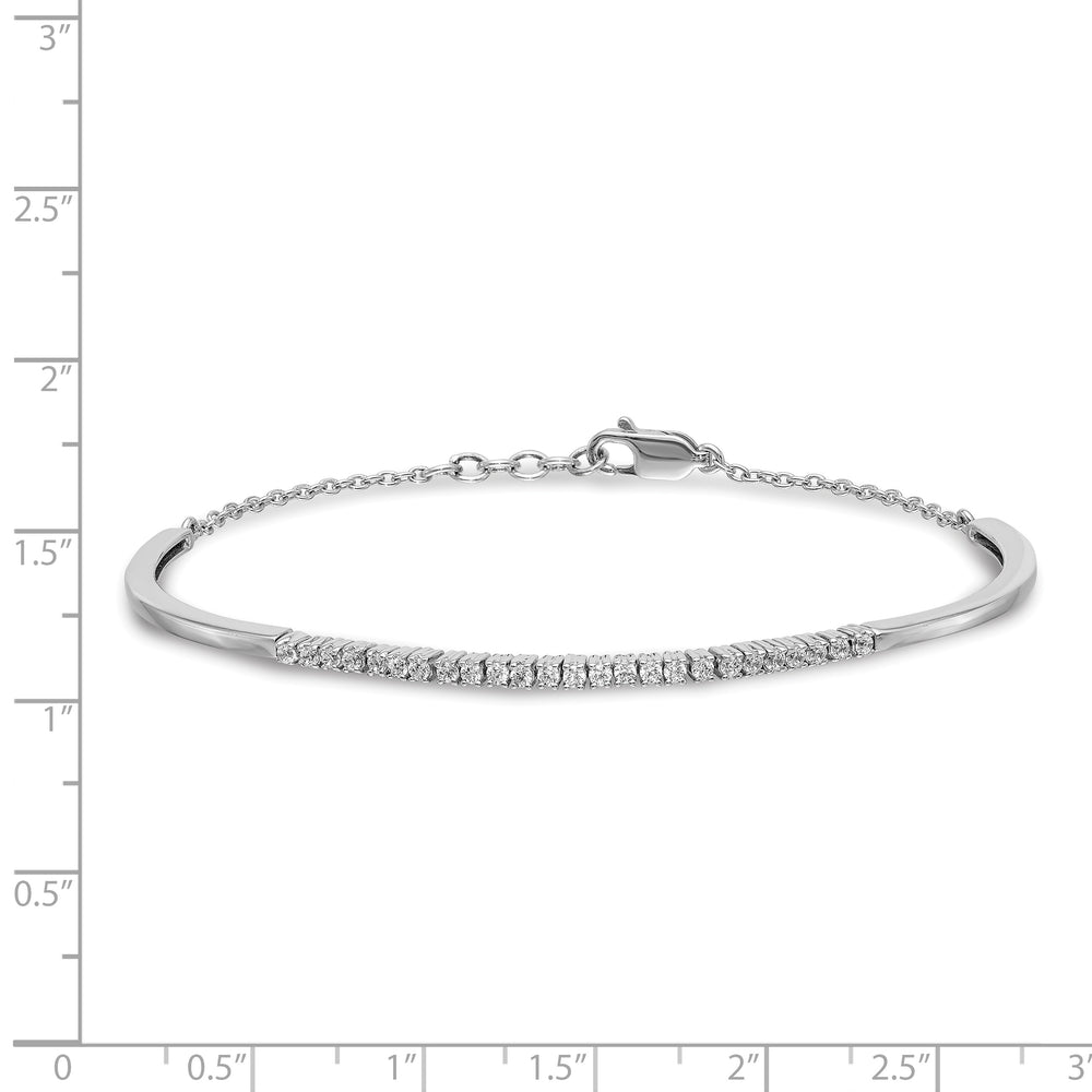 Brazalete Bangle de Diamante en Oro Blanco de 14k