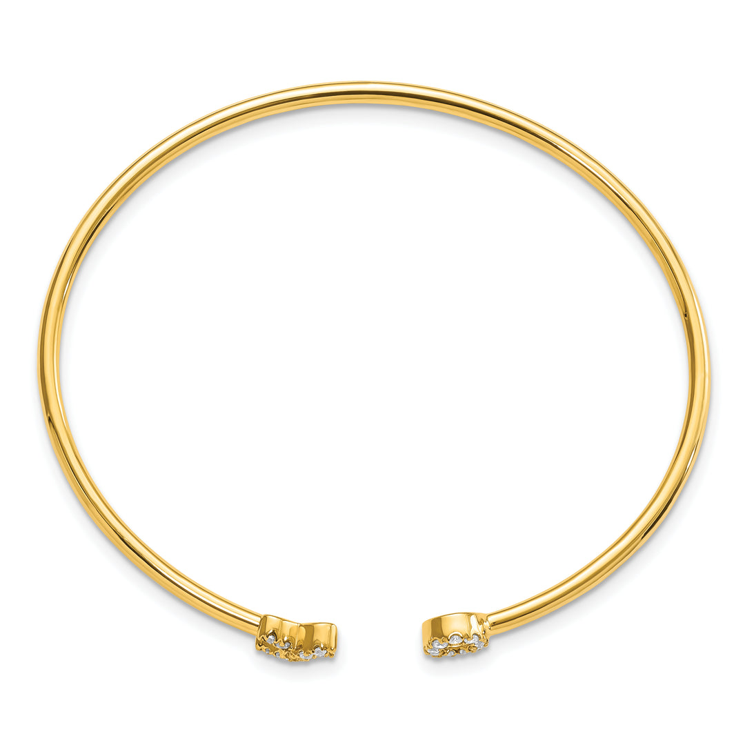 Brazalete en oro de 14k con Diamantes  X & O