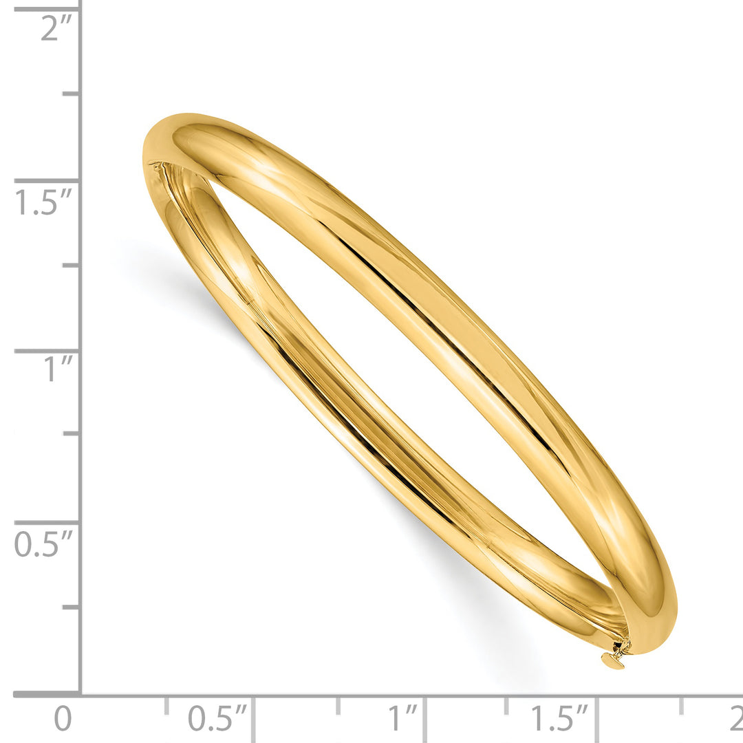 Brazalete para bebé con bisagras pulido 3/16 de 14k