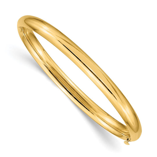 Brazalete para bebé con bisagras pulido 3/16 de 14k