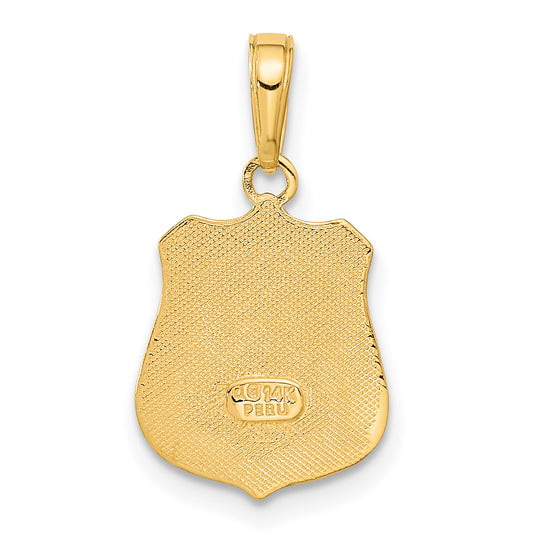 Dije Insignia de Policía en Oro Amarillo de 14K