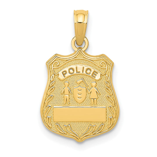 Dije Insignia de Policía en Oro Amarillo de 14K