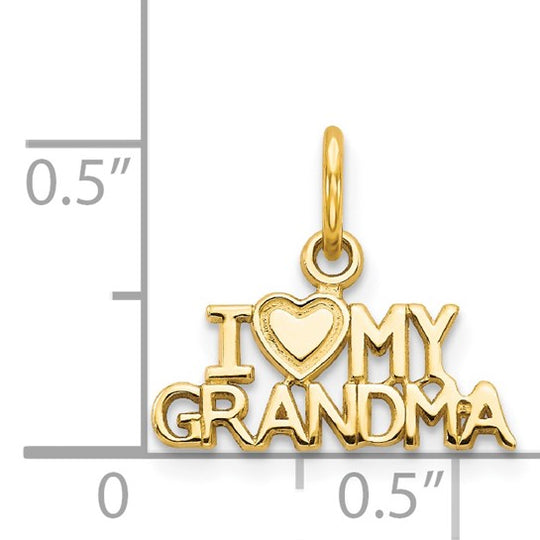 Dije I HEART MY GRANDMA Charm 14K