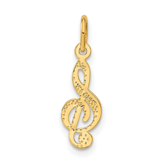 Charm de clave de sol de 14k