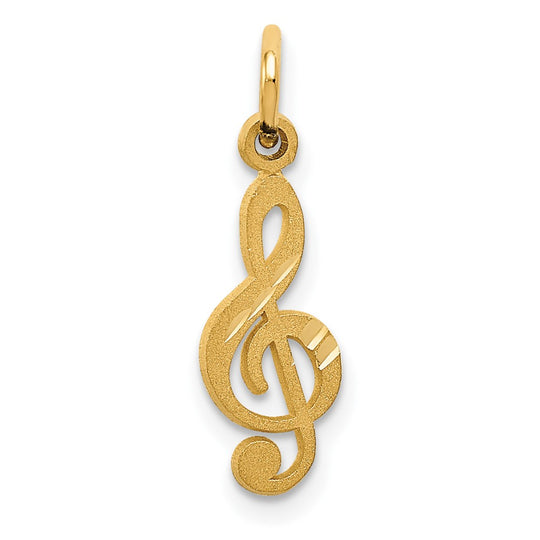 Charm de clave de sol de 14k