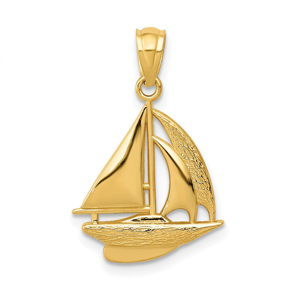 Colgante de Velero en Oro Amarillo de 14K