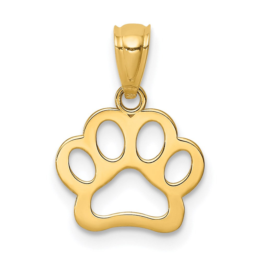 Colgante de Huella de Perro en Oro de 14K