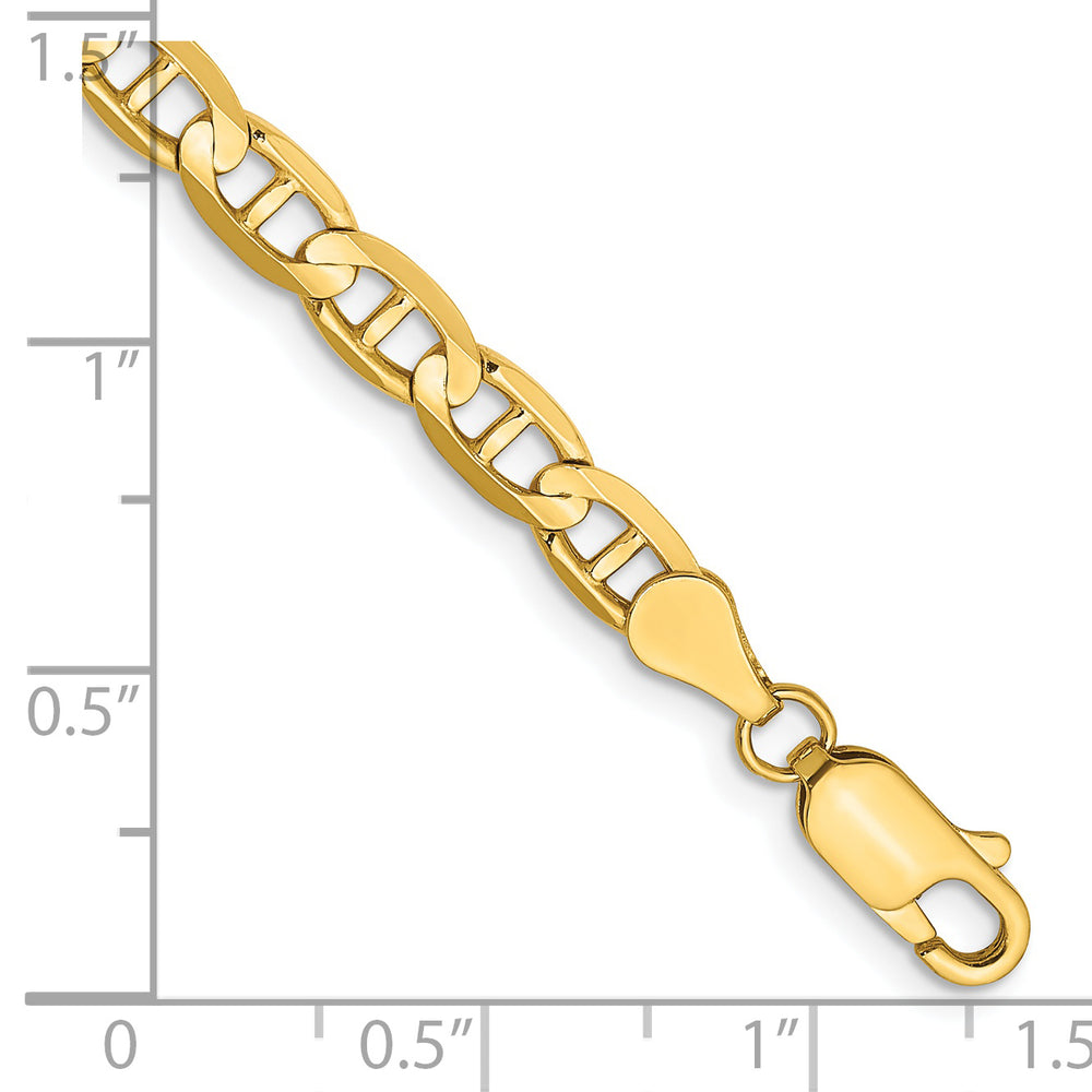 Cadena de ancla cóncava de 14k y 4,5 mm